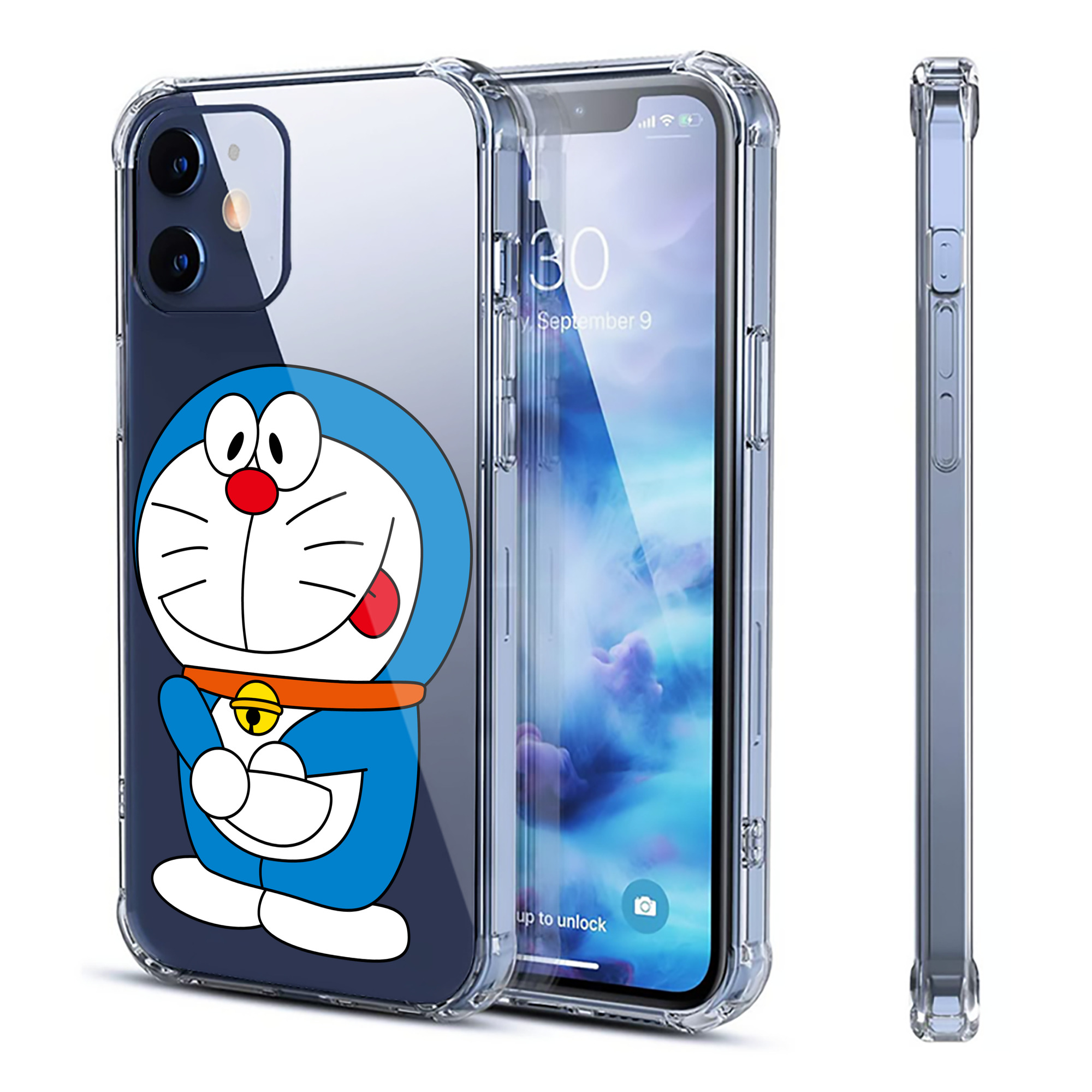 （画像用） ドラえもん Doraemon 【iPhone 12シリーズ対応】透明スマホケース（クリアソフトケース）